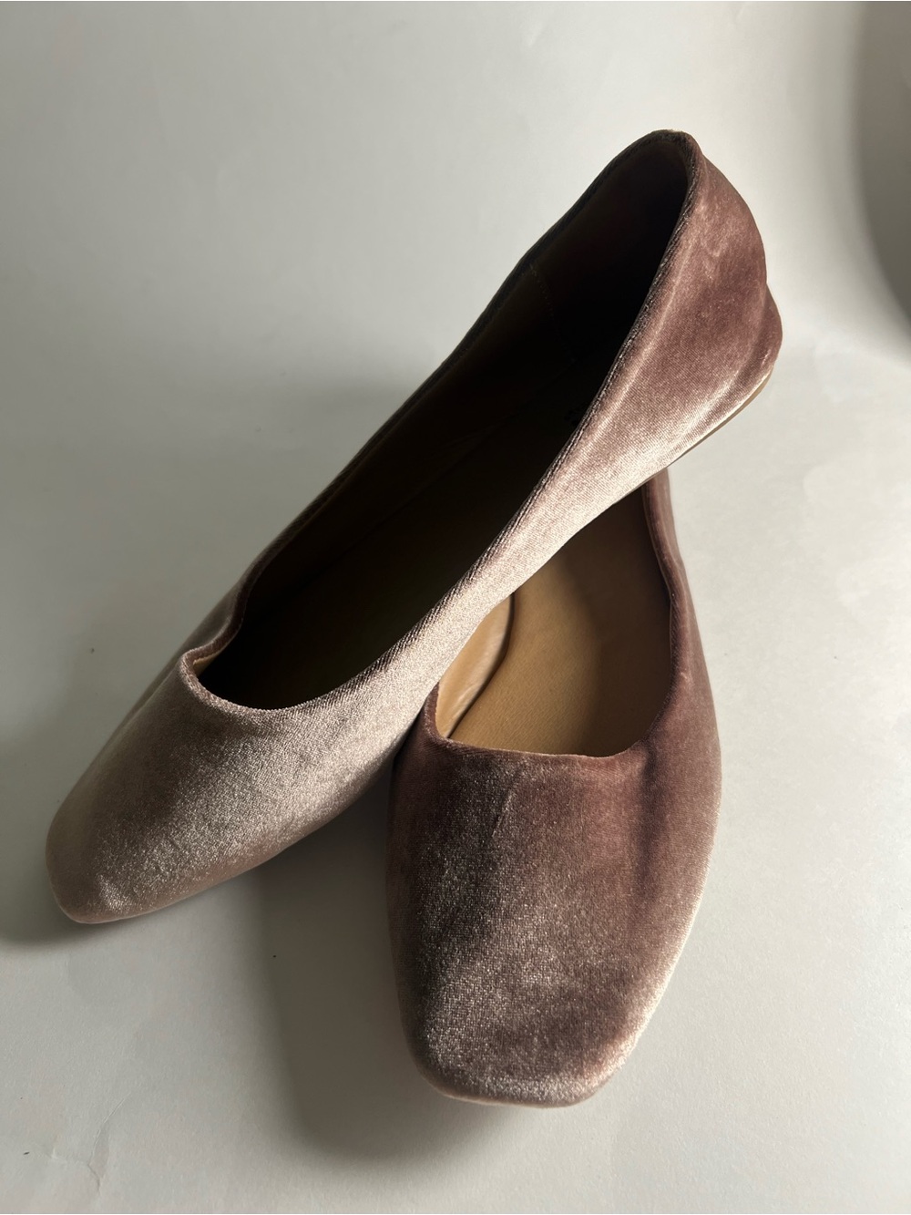 Hey Girl by Corky’s Over It Flats Taupe-Brown Velvet Slip On Ballet Shoes Size 9